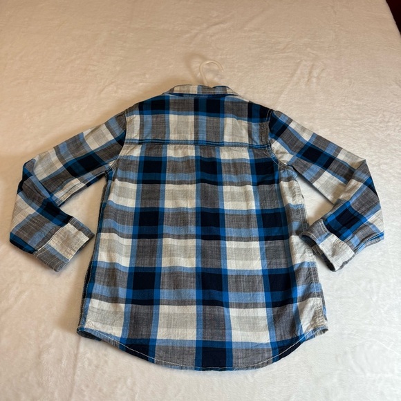 OshKosh B'gosh Blue and Gray Plaid Button Down Shirt - Picture 2 of 10